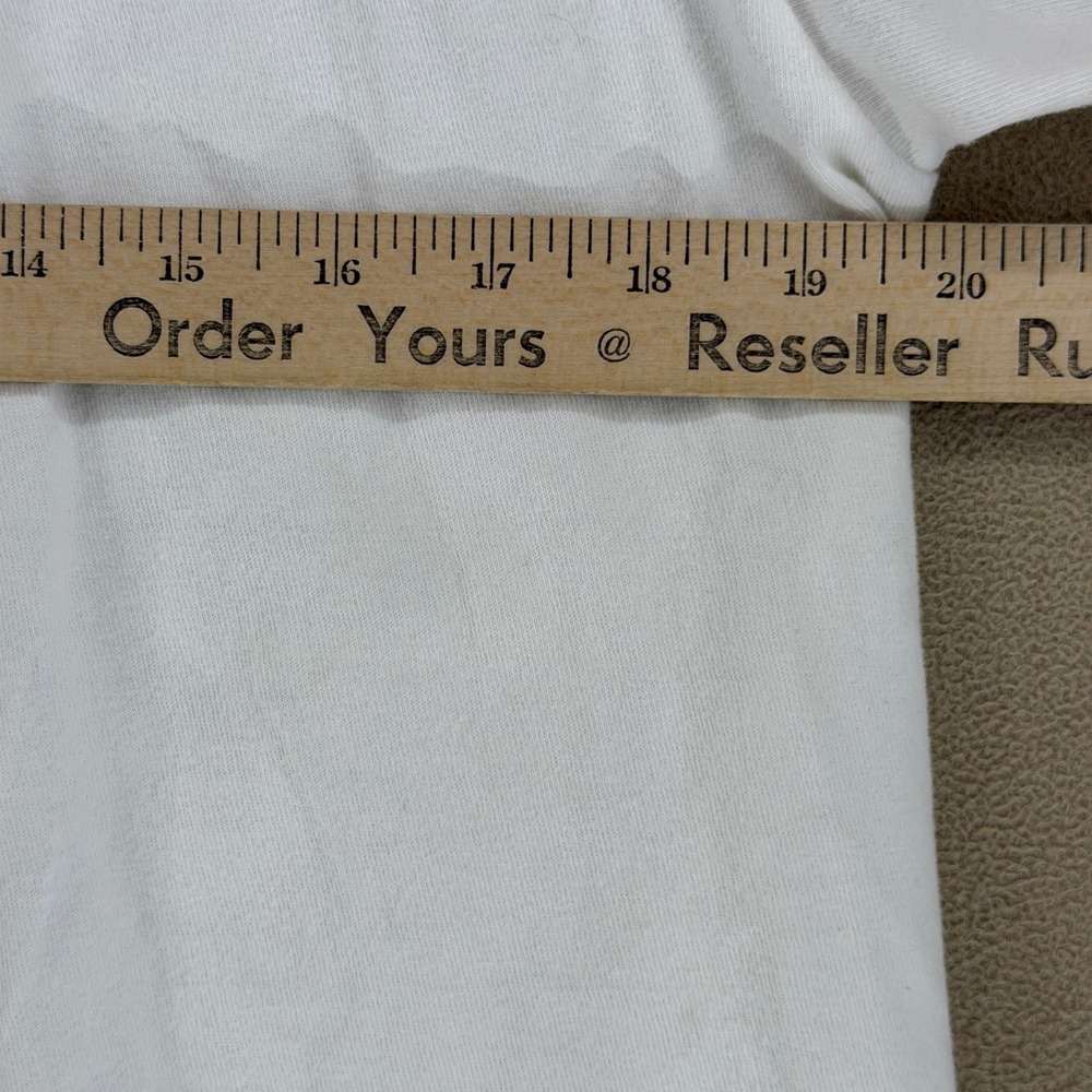 Stussy White "End Racism Now" Cropped T Shirt Graphic Tee Size Medium - Picture 6 of 12